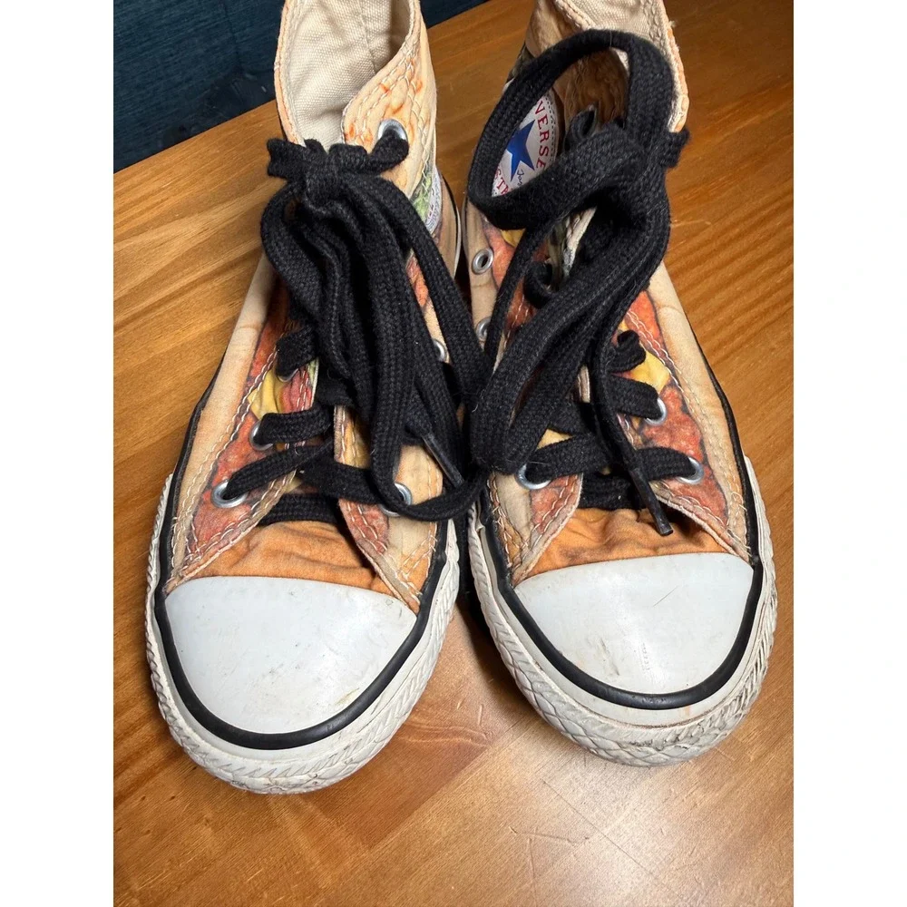 Converse Chuck Taylor‎ High Top Hamburger Cheeseburger Rare Print Kids Shoes 11